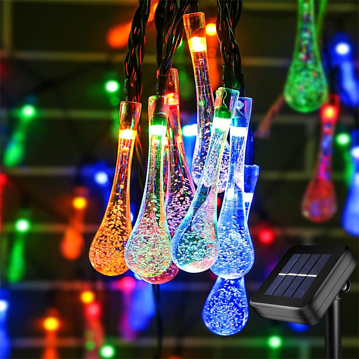 Clear Stock Last Day 70% OFF - 8 Modes Solar Water Drop String Lights