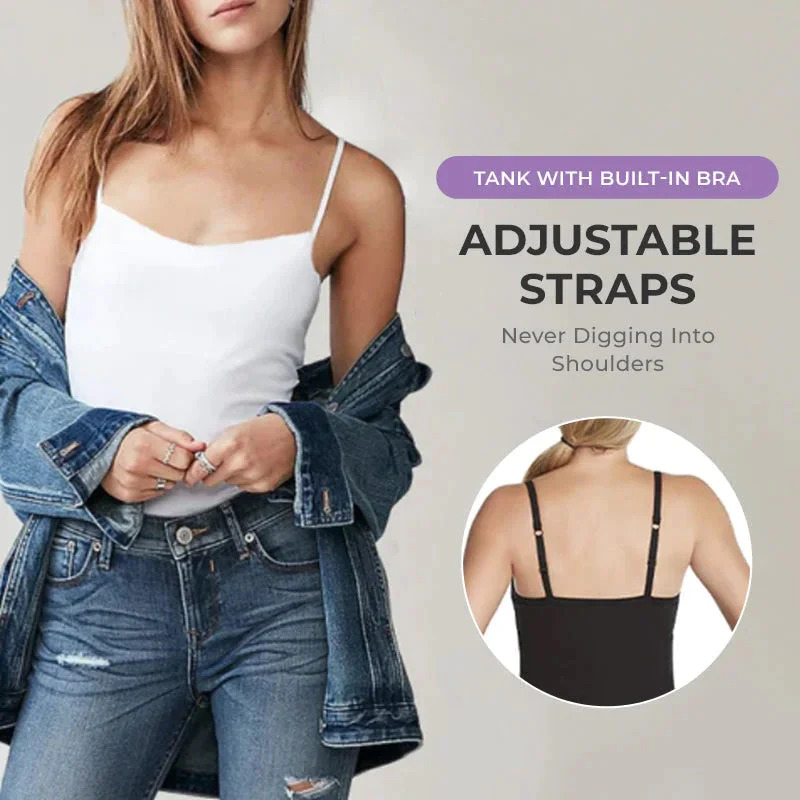 Comfitank - Last day 75% OFF - Women Tank Top with Built in Bra Camisole