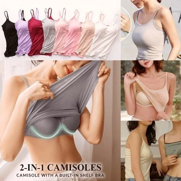 Comfitank - Last day 75% OFF - Women Tank Top with Built in Bra Camisole