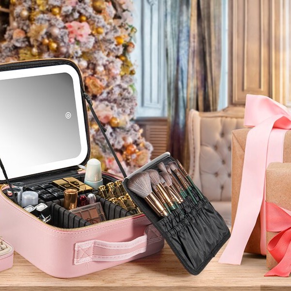 Make-Up Bag With LED Mirror