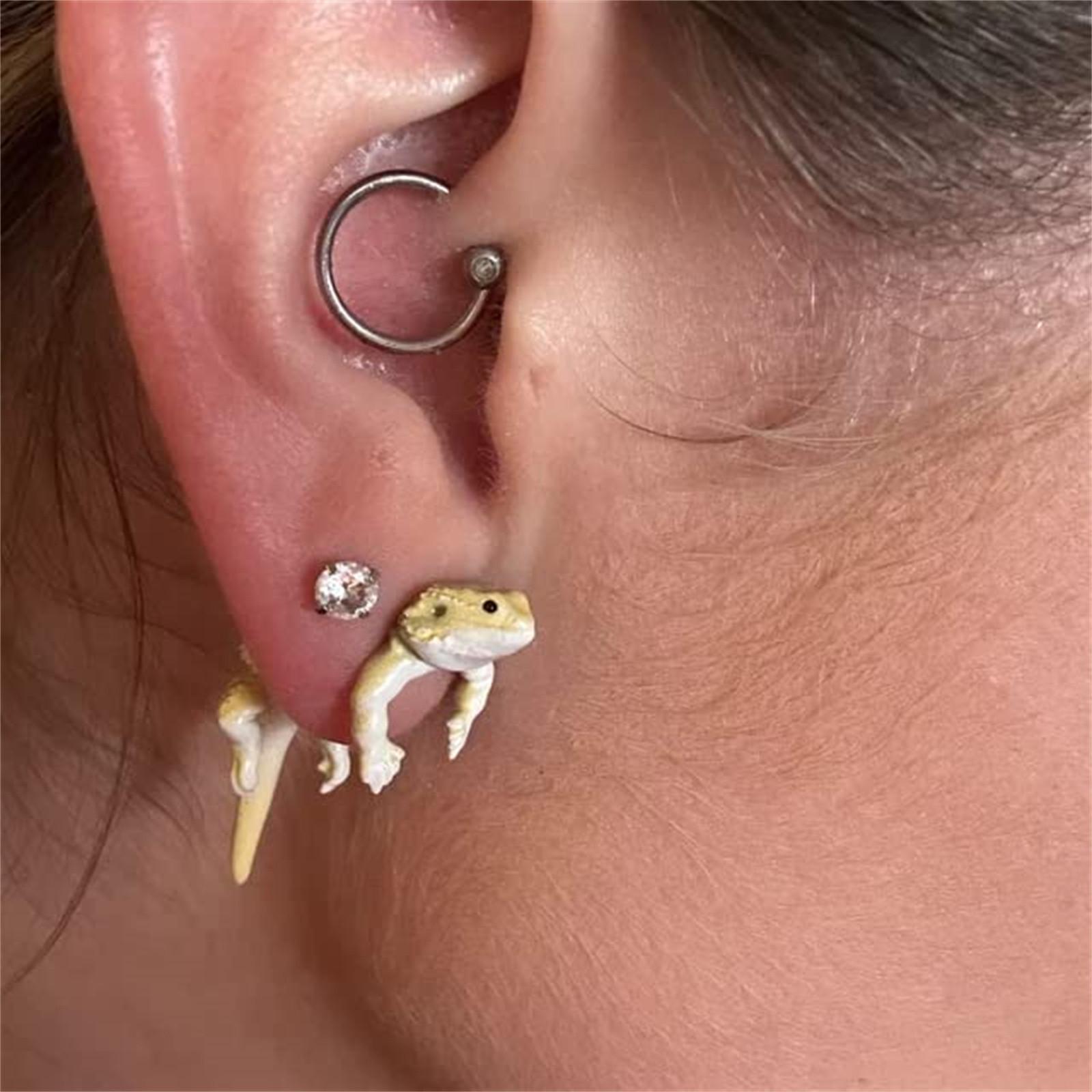 Creative Lizard Stud Earrings