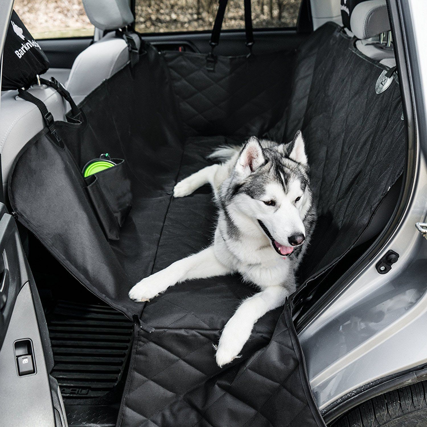 Dog Back Seat Cover + 2 Free Buckle Leashes + Carry Bag!