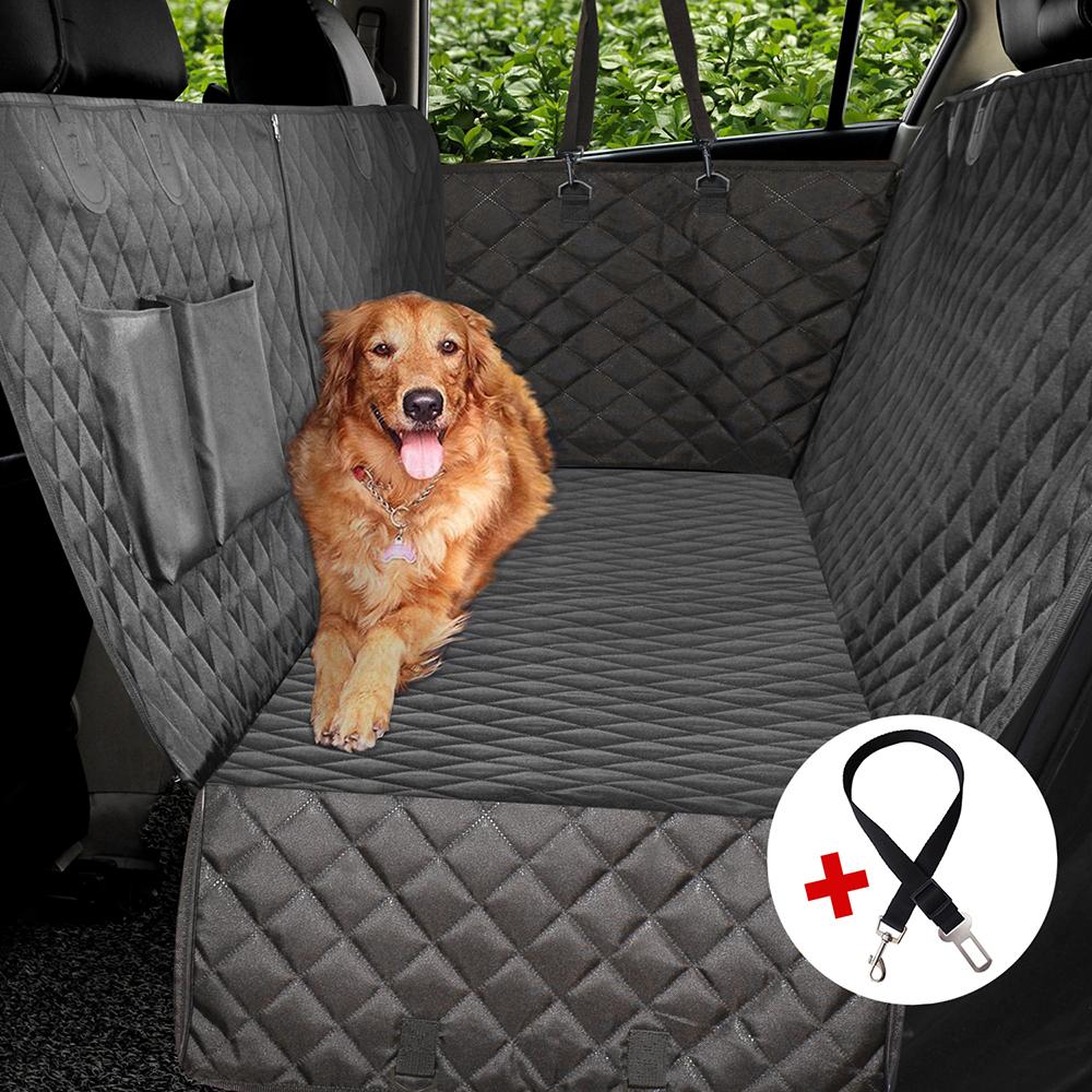 Dog Back Seat Cover + 2 Free Buckle Leashes + Carry Bag!