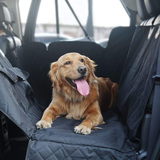 Dog Back Seat Cover + 2 Free Buckle Leashes + Carry Bag!