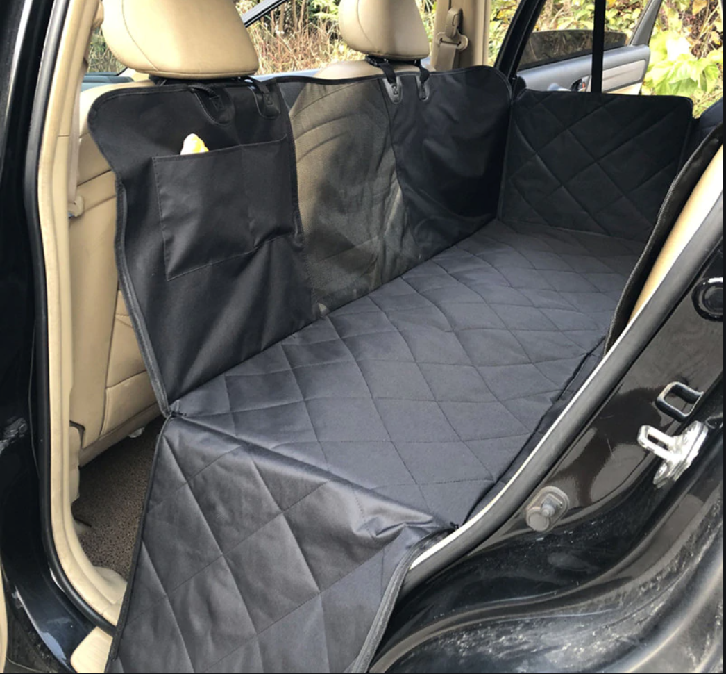 Dog Back Seat Cover + 2 Free Buckle Leashes + Carry Bag!