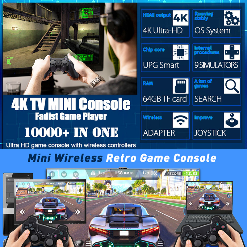 Gamestick 4K (64GB) - 10,000 RETRO GAMES