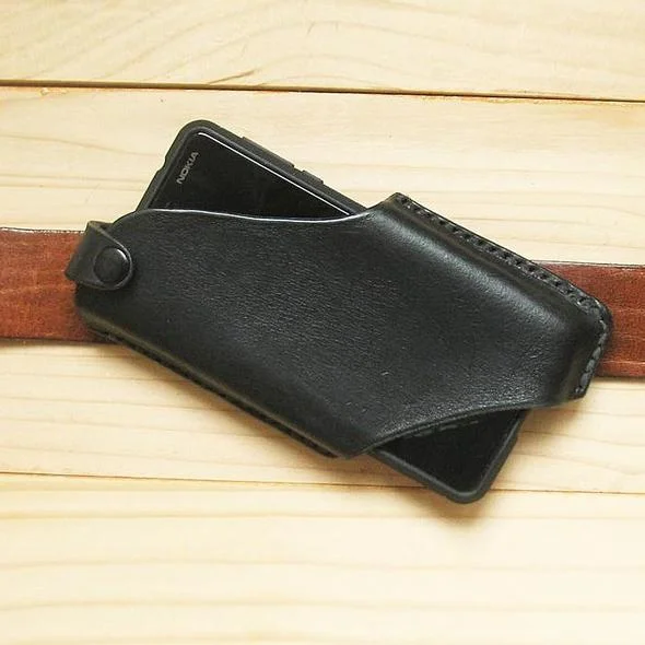 Genuine EDC Leather Phone Holder Phone Case Waist Belt Bag