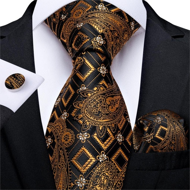 Gold and Black Luxury Tie Set