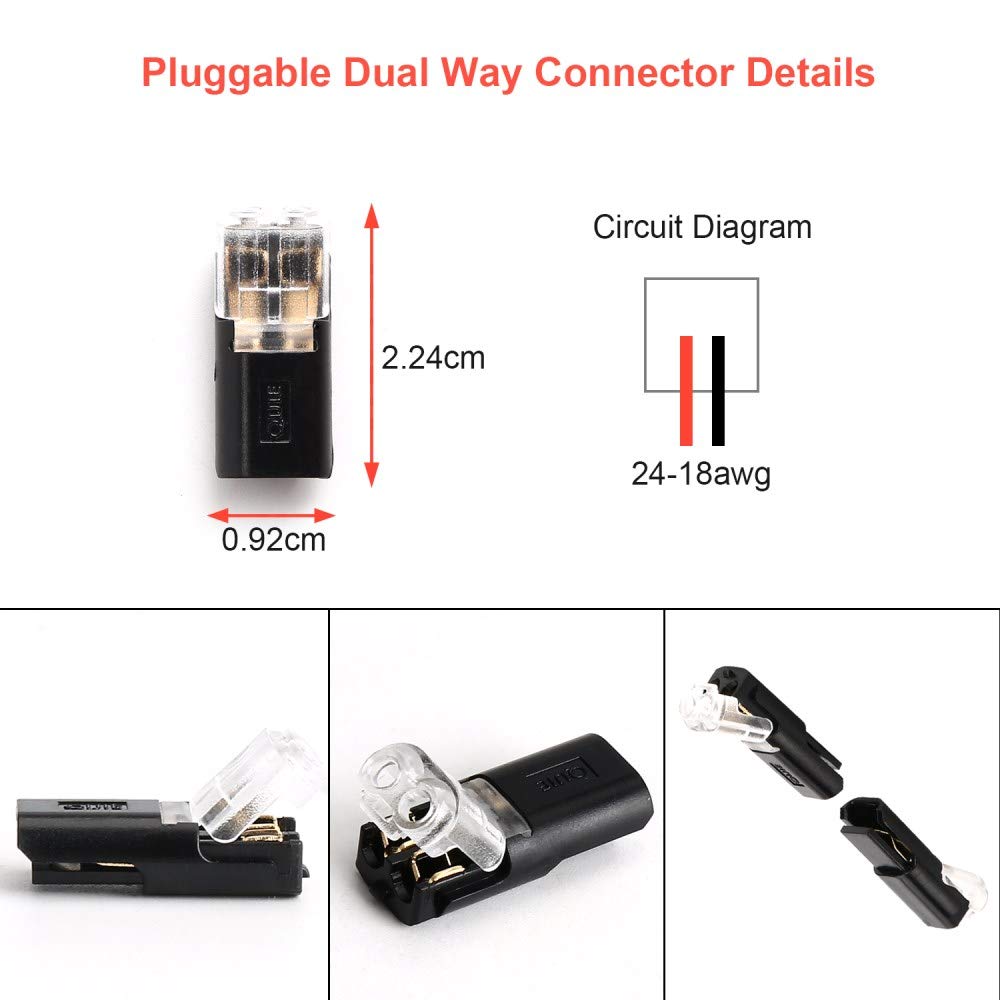 HOT SALE - 10 Pack 18-22AWG 2 Pin Cable Wire Connectors