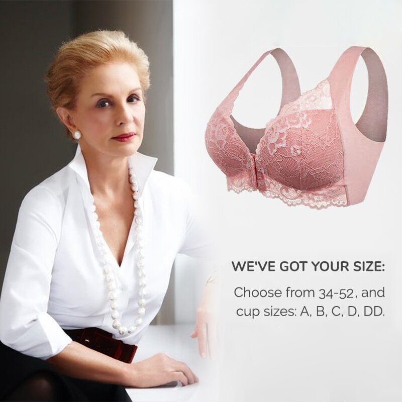 HOT SALE - Bra for Older Women Front Closure 5d Shaping Push Up Seamless No Trace Beauty Back Sports Comfy Bra