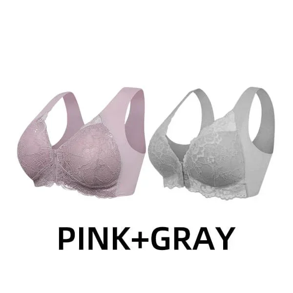 LAST DAY 45% OFF - Front Closure 5D Shaping Push Up Bra - Seamless, Beauty Back, Comfy