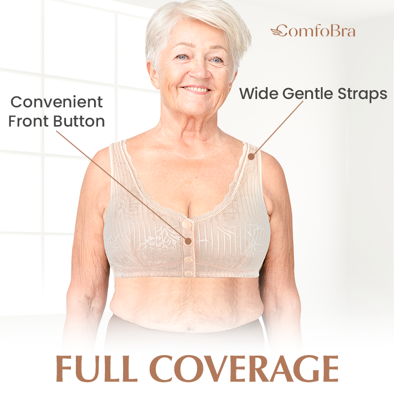 LAST DAY 45% OFF - Front Closure Shaping Push Up ComfoBra - Thin Wireless Lace Bra