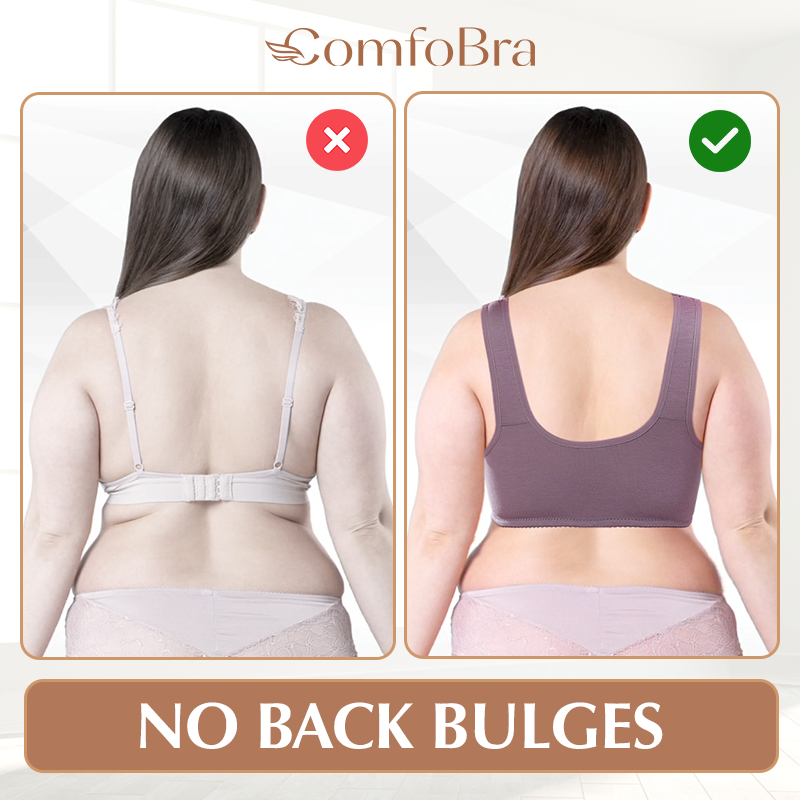 LAST DAY 45% OFF - Front Closure Shaping Push Up ComfoBra - Thin Wireless Lace Bra