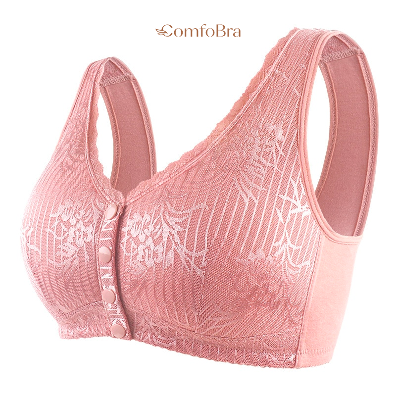 LAST DAY 45% OFF - Front Closure Shaping Push Up ComfoBra - Thin Wireless Lace Bra