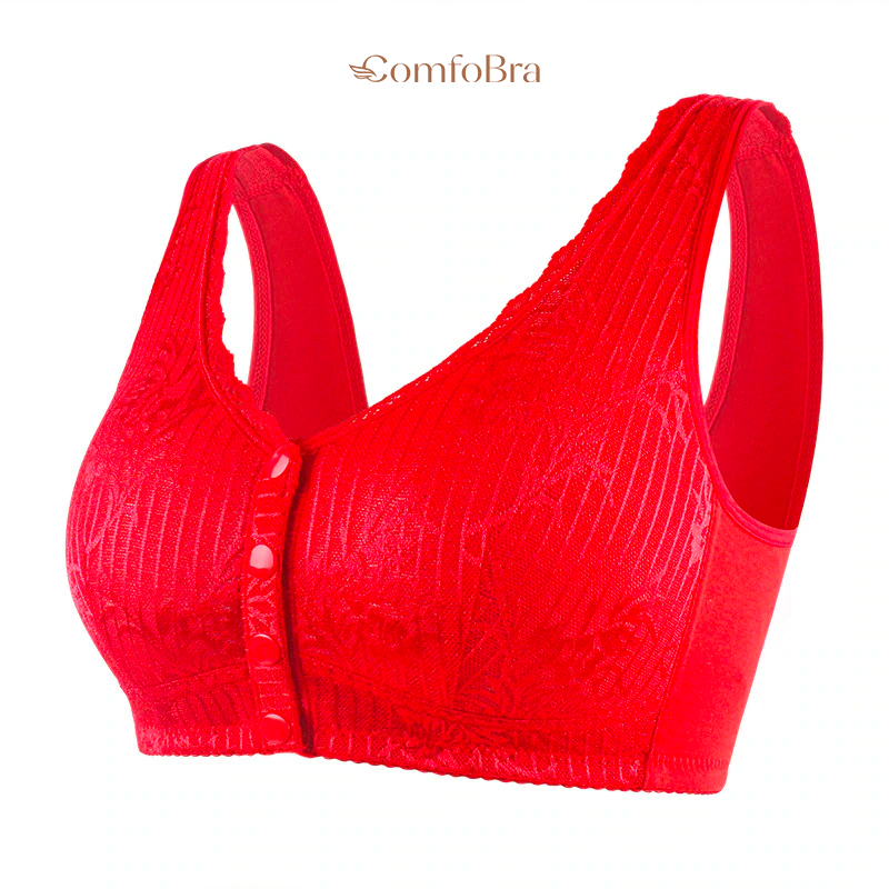 LAST DAY 45% OFF - Front Closure Shaping Push Up ComfoBra - Thin Wireless Lace Bra