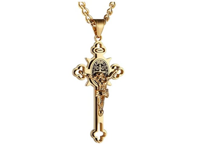 LAST DAY 49% OFF - ST.Benedict Protection Cross Power Pendant Necklace