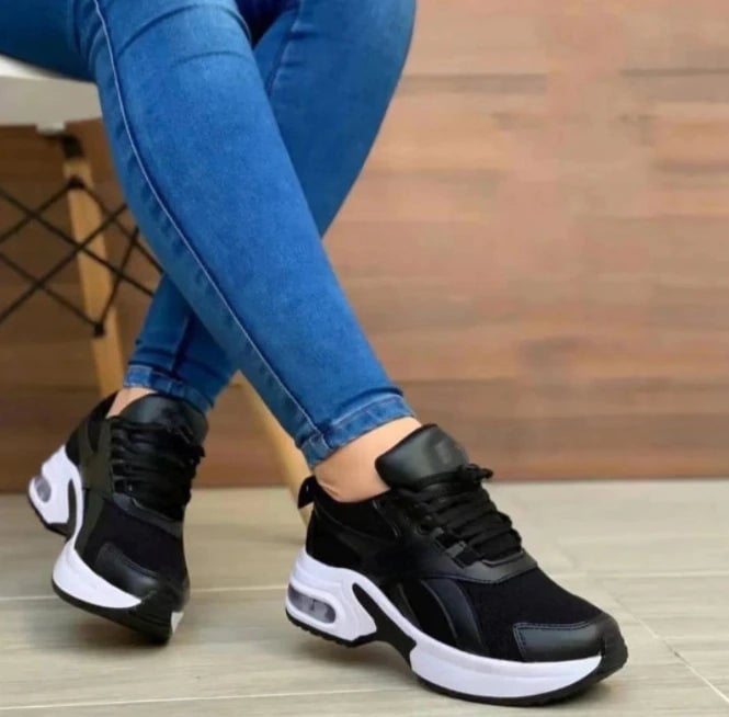 Last day 50% Off Women's Platform Walking Sneakers, Lace up Orthopedic Walking Shoes