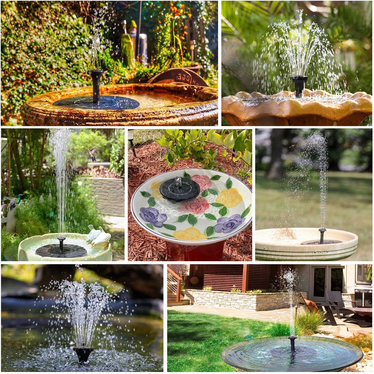 (LAST DAY 60% OFF) Solar-Powered Bird Fountain Kit