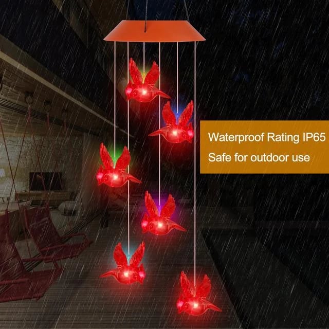 Last Day 75% OFF - Solar Cardinal Wind Chime Light