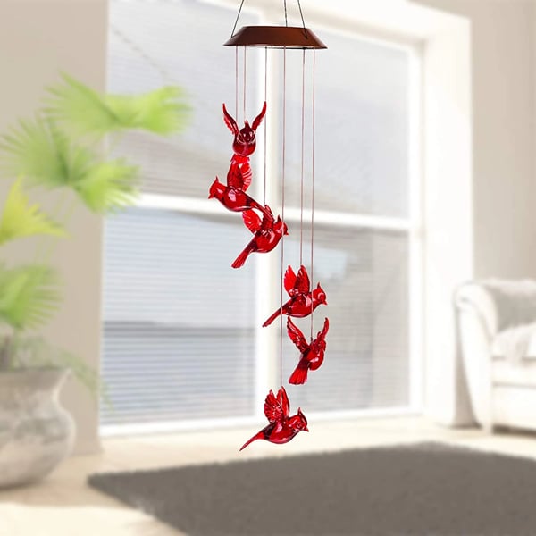 Last Day 75% OFF - Solar Cardinal Wind Chime Light