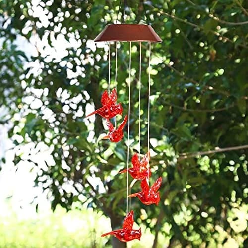 Last Day 75% OFF - Solar Cardinal Wind Chime Light