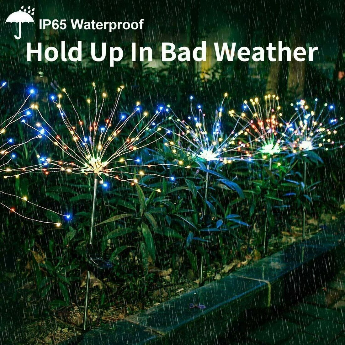 Last Day Promotion – SAVE 70% – Waterproof Solar Garden Fireworks Lamp