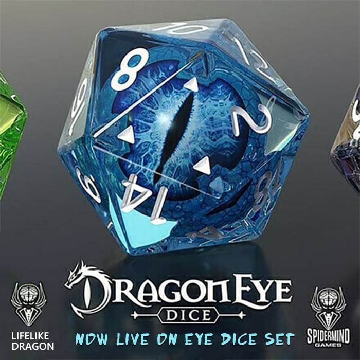 Last Day Promotion 48% OFF - Lifelike Green Dragon Eye Dice Set