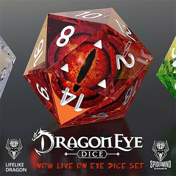 Last Day Promotion 48% OFF - Lifelike Green Dragon Eye Dice Set