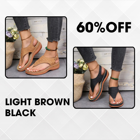 Last Day Promotion 70% OFF - Leather Orthopedic Arch Support Sandals Diabetic Walking Sandals