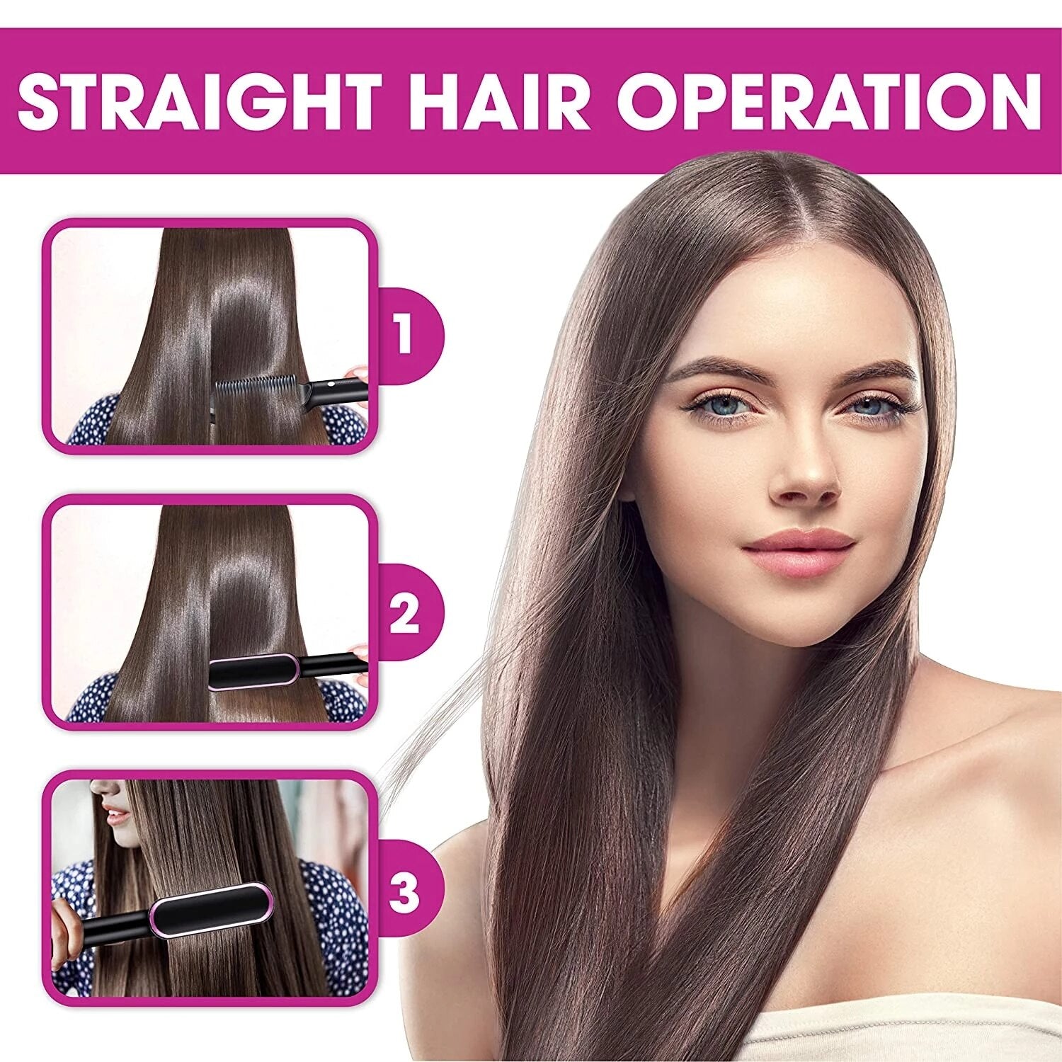 (LAST DAY SALE) StraightShine - Hair Straightener Brush