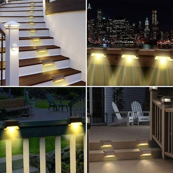 LED Solar Lamp Path Staircase Outdoor Waterproof Wall Light - BUY MORE SAVE MORE