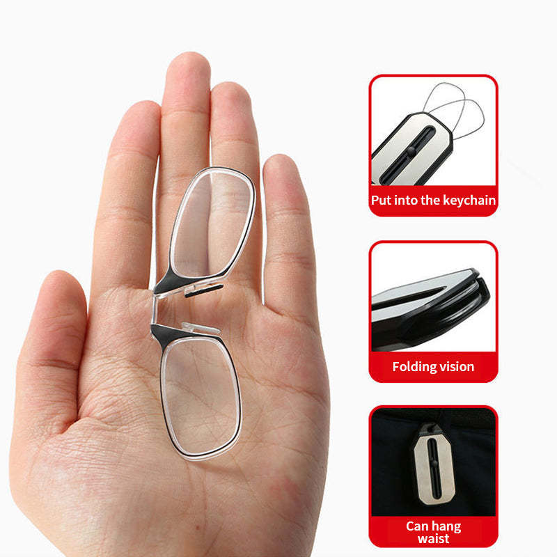 vincaca Legless Nose Clip Presbyopic Glasses Mini Portable