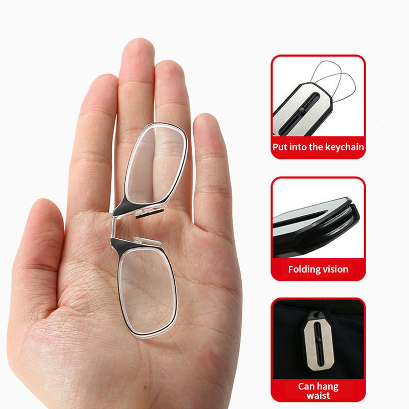 Legless Nose Clip Reading Glasses Mini Portable