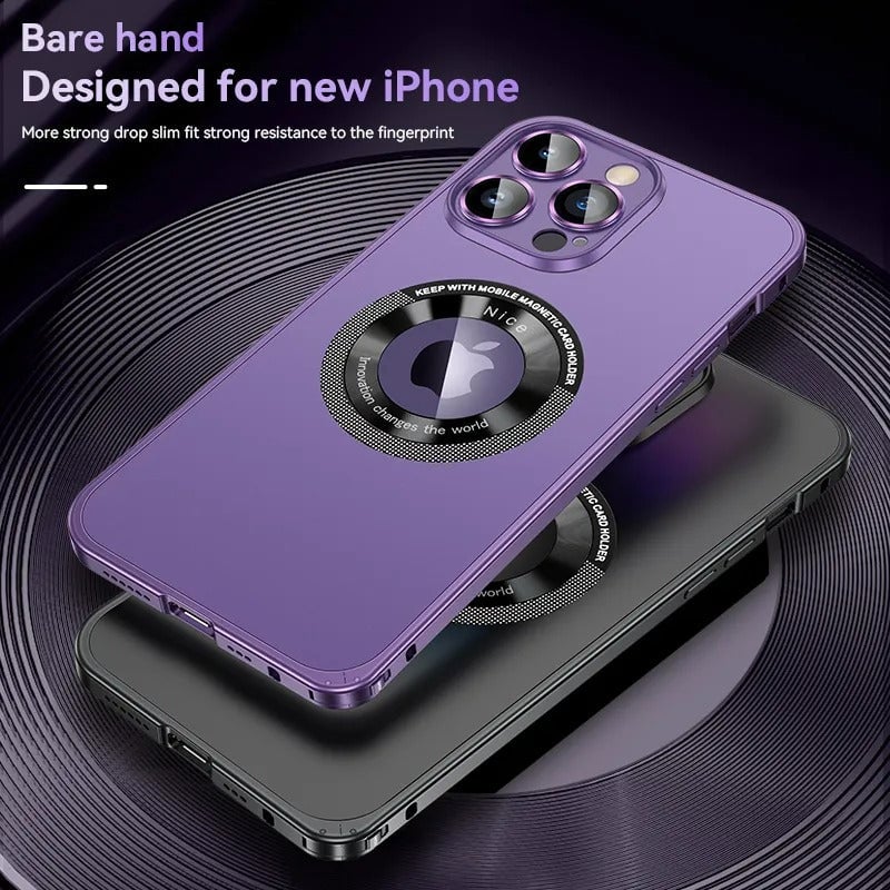 Magnetic Attraction Spring Buckle Metal Frame Case Cover For iPhone