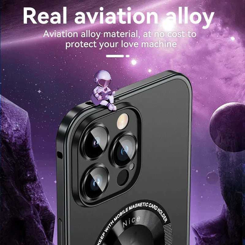 Magnetic Attraction Spring Buckle Metal Frame Case Cover For iPhone