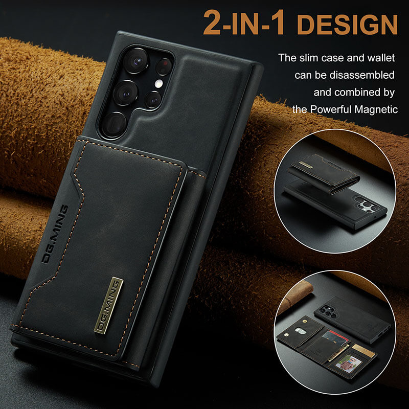 Magnetic Leather Detachable Wallet Samsung Case