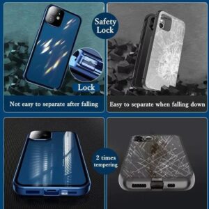 Magnetic Tempered Glass Double-Sided Phone Case For iPhone