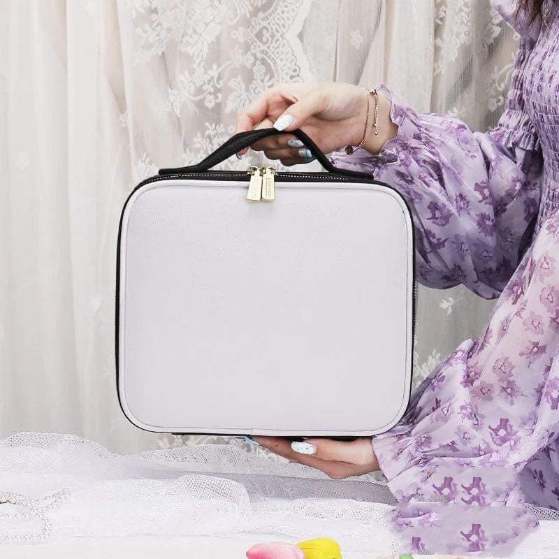 Makeup bag with LED Mirror