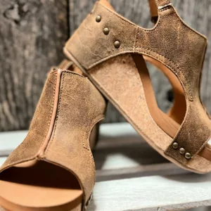 MELAREY MID HEEL WEDGE SANDALS