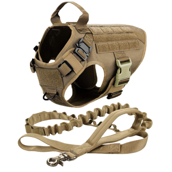 NEW Upgraded Heavy-Duty Tactical No-Pull Team K9 Dog Harness With Front ...