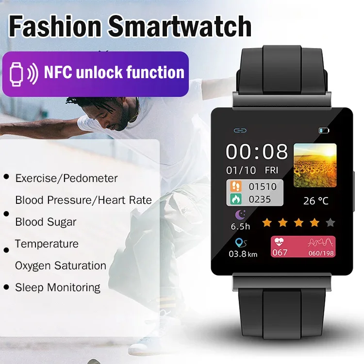 Non-invasive blood glucose test smart watch (Only for reference, cannot replace actual medical test kits)