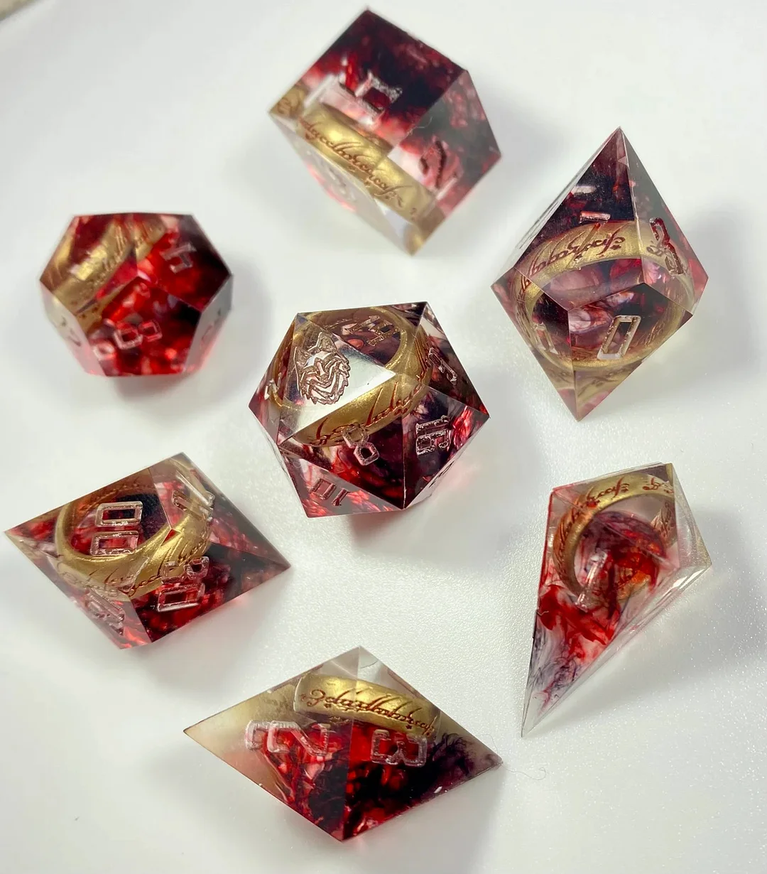 One Ring LotR Polyhedral Dice Set