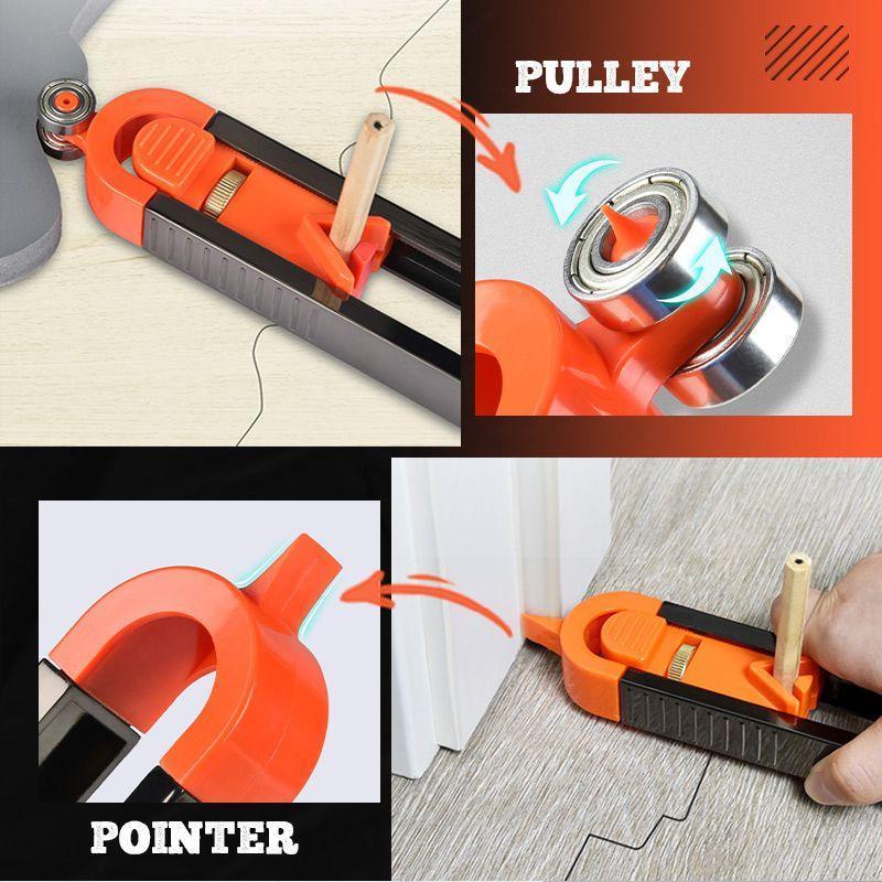 Profile Scribing Ruler Contour Gauge with Lock - Precise Scribe Tool Woodworking Edge Corner Measuring Profile Duplicator