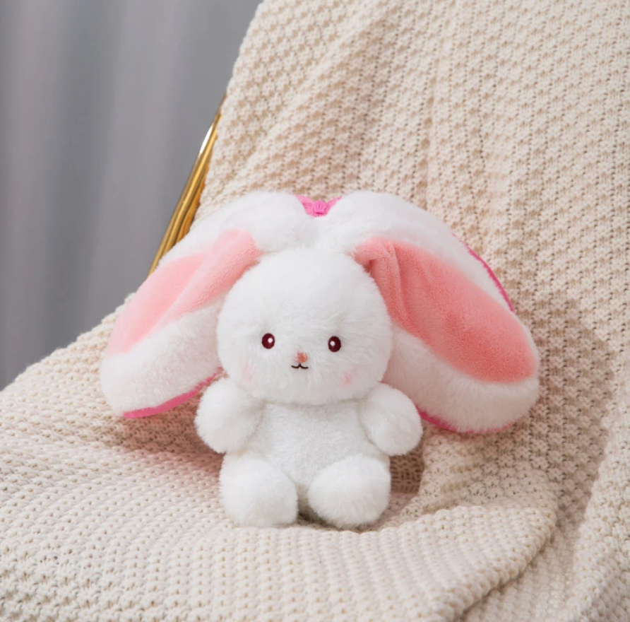 Reversible Carrot Strawberry Bunny Plushies