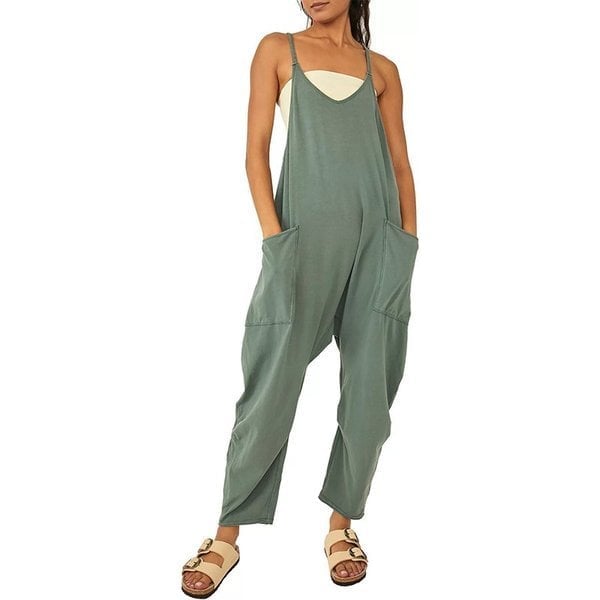 Sale 70% OFF - Wide Leg Jumpsuit with Pockets