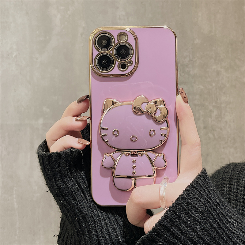 Serenityll Kitty cat Making Up Mirror Phone Case