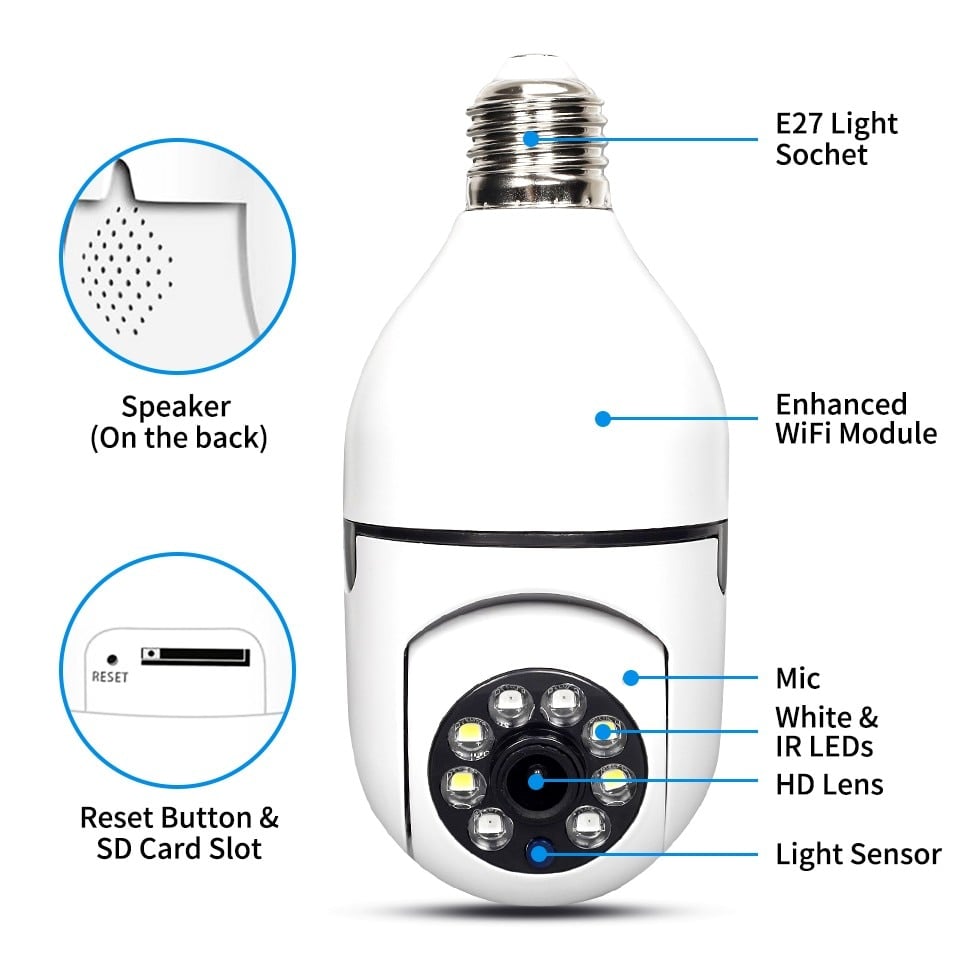 OptaPower | Light Bulb Camera Security Camera