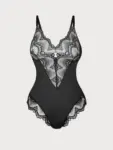 Shapenvy - Half-Laced Bodysuit (Buy 1 Get 1 Free)