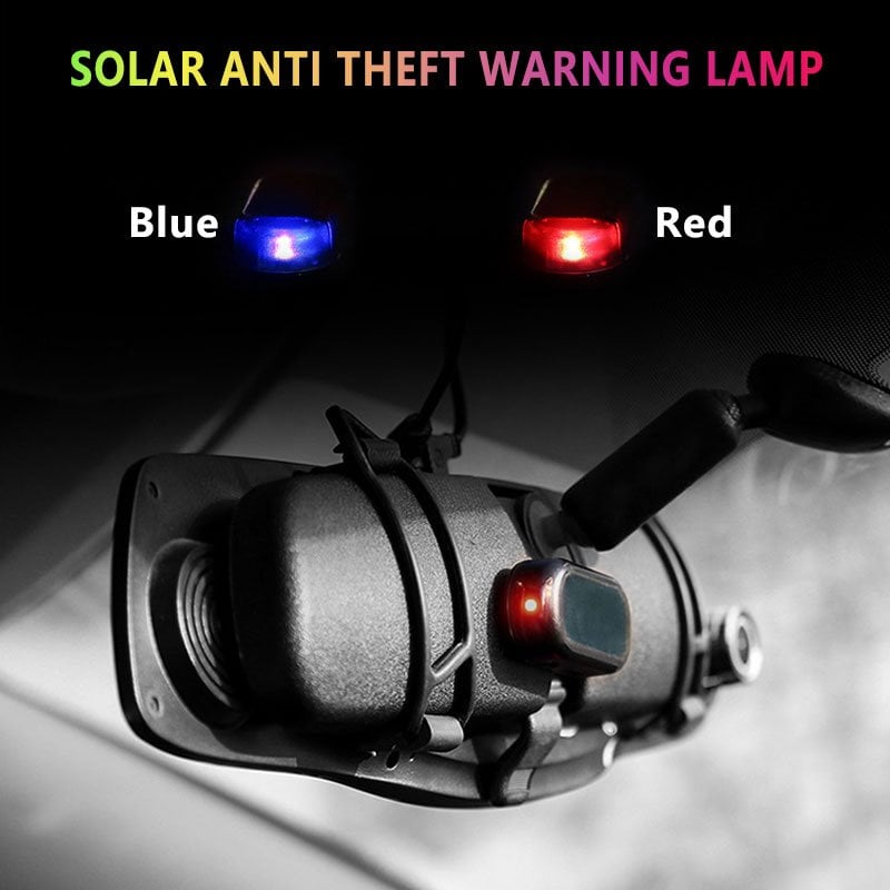 Solar anti-theft anti-theft light in the car