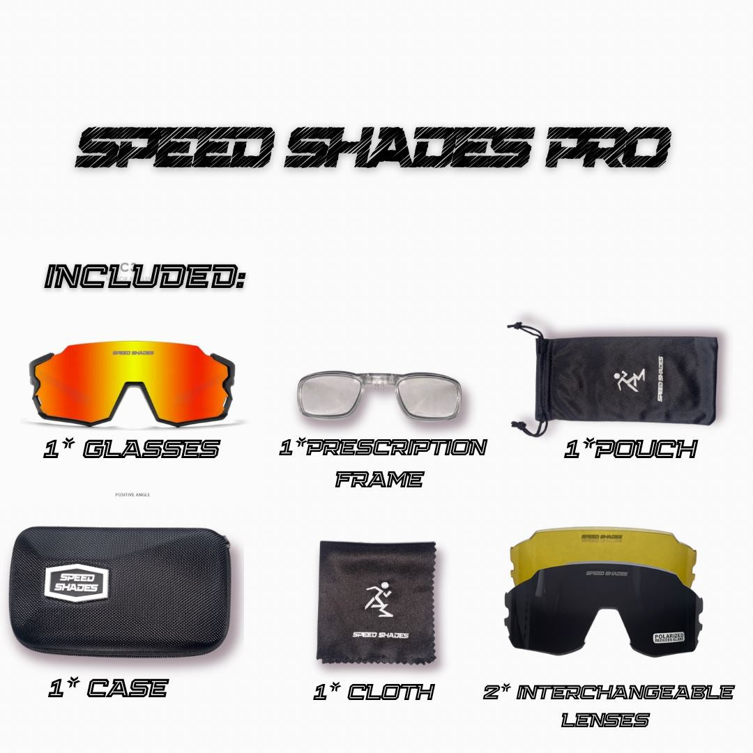 Speed Shades Pro - Orange (Black Frame)